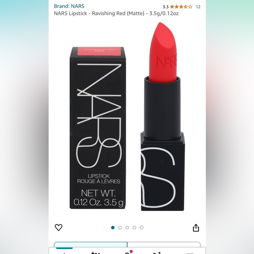 Bars Ravishing Red Lipstick in matte. NIB. 24 retail‎